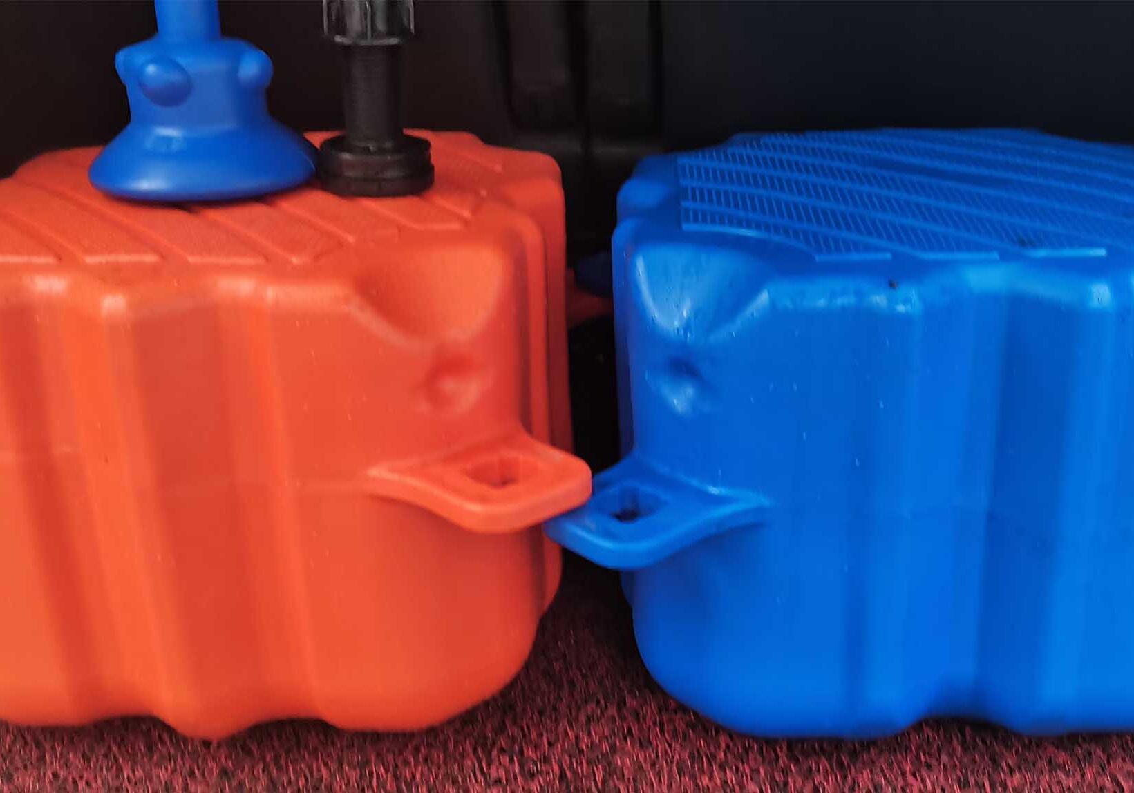 Residential floating dock with 15-year UV/ice damage warranty guarantee in four-season climate