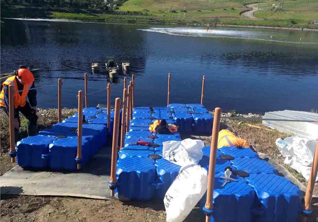 Tool-Free Pontoon Dock Assembly Demonstration