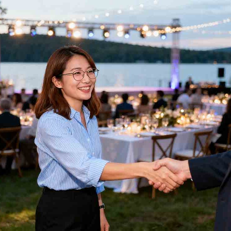 Emily Sato, Project Manager at Lakeside event Co., testimonial on floating dock solutions for waterfront projects